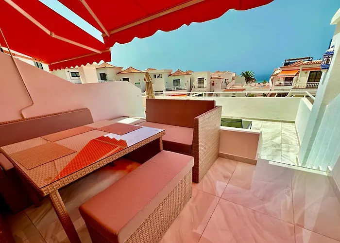 Lägenhet Luxury Diamond - Ocean View, Big Terraces, Air Con, Wifi Los Cristianos (Tenerife)